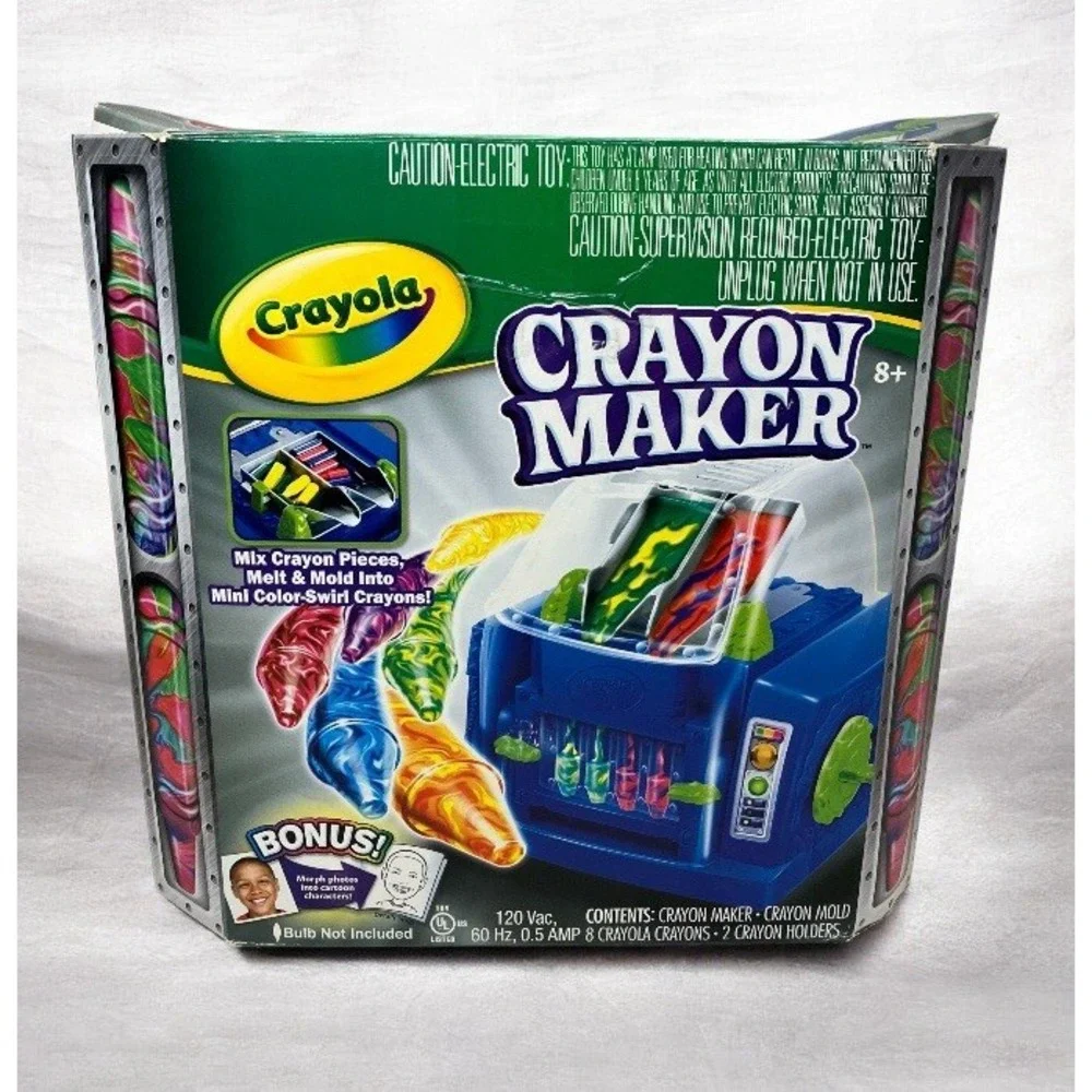 Crayola Crayon Maker Blue Electric Melt & Mold Machine Craft Toy w/bulb 2009